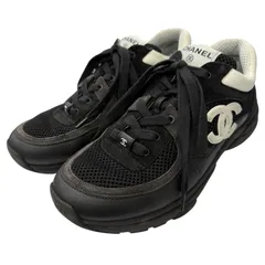 【ドンドン見直し】良品□CHANEL シャネル G38301 レザー ココマーク レースアップ ローカットスニーカー ブラック 41 イタリア製 メンズのサムネイル