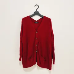 zucca ズッカ カーディガン レッド 赤  レディース M レーヨン ウール 長袖のサムネイル