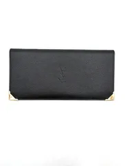 【美品】YVES SAINT LAURENT イヴサンローラン　長財布　札入れ　レザー　YSL ブラック　黒　ゴールド金具のサムネイル