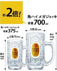 2026年最新】角ハイボール メガジョッキの人気アイテム - メルカリ