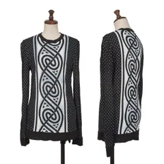ジョルジオ アルマーニGIORGIO ARMANI ドットグラフィックプリントニット 黒水色M位のサムネイル