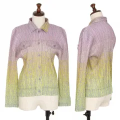 プリーツプリーズPLEATS PLEASE グラデーションロゴプリントGジャン型ジャケット マルチ3のサムネイル