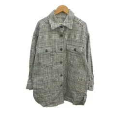 グローバルワーク GLOBAL WORK シャツジャケット 上着 Free グレー チェック柄 レギュラーカラー 長袖 /MD ■GY75のサムネイル