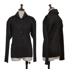 プリーツプリーズPLEATS PLEASE プリーツショールカラージャケット 黒3のサムネイル