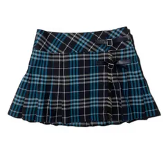 Ig9 BURBERRY LONDON BLUE LABEL バーバリーロンドン ブルーレーベル ラップスカート ミニスカート チェック柄 サイズ36 マルチカラー ウール100％ レディースo07tのサムネイル