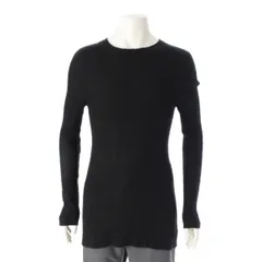 リックオウエンス 21AW RIBBED CASHMERE ROUND NECK カシミヤ リブ ニット トップス セーター RU02A5637 ブラック XL【中古】のサムネイル
