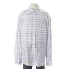 マルニ 20AW コットン オーバーサイズ チェック 長袖シャツ トップス CUMU017A0 ホワイト×ブルー 48【中古】のサムネイル