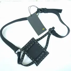 FENDI フェンディ スタッズ レザー ベルト ブラック サイズ 36/90 イタリア製のサムネイル