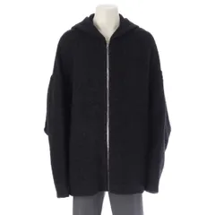 リックオウエンス 21AW ZIP FRONT PETER JACKET モヘア ウール ジップアップ フーディー オーバーサイズ ブルゾン パーカー ジャケット RU02A5779 ブラック 50【中古】のサムネイル