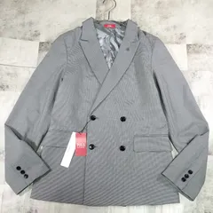 【未使用品】Heather × Polo BCS コラボ チェック柄 オーバーサイズ ダブル テーラードジャケット FREEサイズ グレー ロゴ刺繍 千鳥格子 ハウンドトゥース ダブルブレスト ビックシルエットのサムネイル