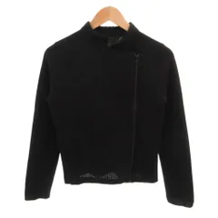 ギャバジンケーティー Gabardine K.T 美品 ジャケット ニット 9 黒 ブラック ハイネック アシンメトリージップ ウール /SJ ■ECF006のサムネイル