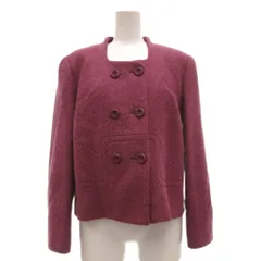 ミス アシダ miss ashida 美品 ジャケット 9 ピンク ダブルブレスト スクエアネック ウール /MG ■ECF006のサムネイル