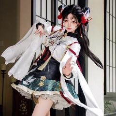 4点セット！！ 中華風ロリータセットアップ グリーン ロリータ