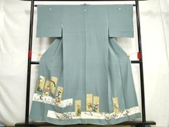 平和屋着物▽男性 小紋 単衣 縞 洗える着物 DABE4716az - メルカリ
