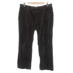 ピエールカルダン Pierre Cardin 美品 ベロアパンツ 88 黒 ブラック ヘンリーボーン /SJ ■ECF006のサムネイル