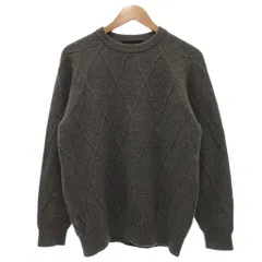 コルシーニ corsini ニット セーター カシミヤ混 長袖 M アーガイル柄 クルーネック リブ編み グレー /KB ■ECF006のサムネイル