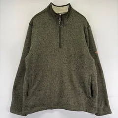古着 オービス ORVIS フリース ニット ハーフジップ トレーナー 裏ボア M  グリーン系 メンズのサムネイル