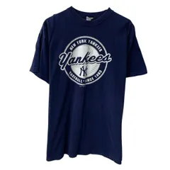 ～00s Majestic 半袖 プリントTシャツ XL ネイビー マジェスティック ～00年代 NEW YORK YANKEES コットン100 カットソー 夏物 a807-5515のサムネイル
