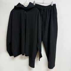 オムプリッセイッセイミヤケ 20AW ダブル ショート丈 プリーツ