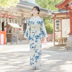 4/10終了＊【美品＊未使用】紅型の小紋　型染め　高島屋　正絹　しつけ付　特価☆ 4/10終了＊【美品＊未使用】紅型の小紋 型染め 高島屋 正絹 しつけ付