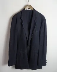 Papas パパス Cotton Linen Tailored jacket コットン リネン テーラード ジャケット ブラック 2B d0421fjl サイズ S 本物 3759Q★2のサムネイル