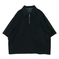 LOVELESS ラブレス 61P03-572-28 シャンブレー サテン ハーフジップ ポロ シャツ 半袖 ダークネイビー系 M【美品】【中古】のサムネイル