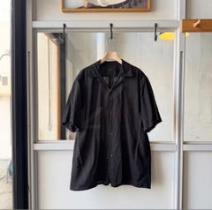 即完売品Un/Unbient wagamama別注 襟レザーオープンカラーシャツ