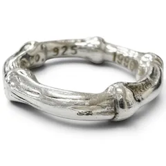 美品□TIFFANY&Co. ティファニー SV925 1996 バンブー リング 指輪 アクセサリー シルバー JP9号相当 重量5.46g レディース メンズのサムネイル