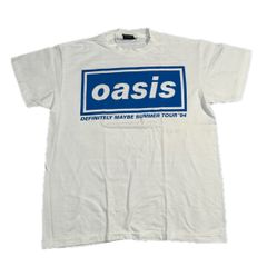 oasis オアシス definitely maybeバンドTシャツ 青白 XL - メルカリ