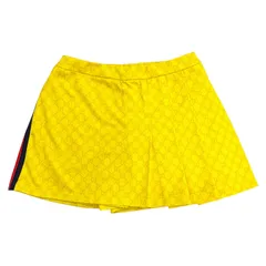 未使用品△GUCCI グッチ 24AW 789188 GG柄 ウェブストライプ スカート風 ショートパンツ イエロー M 伊製 正規品 レディース 保存袋付きのサムネイル