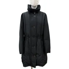 未使用品◇BURBERRY LONDON バーバリーロンドン ジップアップ ロゴボタン付き 裏地ノバチェック柄 ダウンコート 黒 46 正規品 レディースのサムネイル