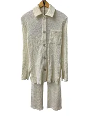 "メゾンスペシャル MAISON SPECIAL ジャガードタイトシャツ ジャガードストレッチフレアパンツ シャツ 21221315109 パンツ 21221465114 スーツ・セットアップ ホワイト フリーサイズ 201LT-538"のサムネイル