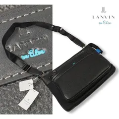 新品正規2.7万円 LANVIN en Bleu ランバン オン ブルー レイト クラッチ兼ショルダーバッグ 黒(BLK) 511101のサムネイル