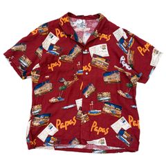 Papas ISLAND リネン100% 花柄 アロハシャツ 開襟 M 日本製 - メルカリ