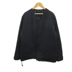 ナンガ NANGA ジャケット ダウンジャケット 上着 S 黒 ブラック 無地 ノーカラー 長袖 UR27-17M002 /KK ■GY53のサムネイル
