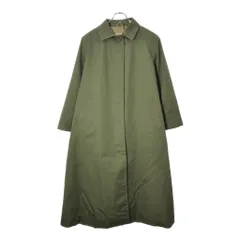 80年代 カナダ製 Aquascutum アクアスキュータム バルマカーンコート コート オリーブ(レディース 16)中古 古着 X1877のサムネイル