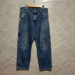 ラングラー ペインターパンツ ストレート 無地 ビッグサイズ 青 綿 