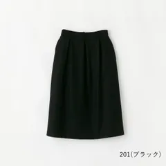 【新品】GRANDMA MAMA DAUGHTER toro ウール イージーカット タック スカート TK2332181 グランマ・ママ・ドーター トロ ブラック ウール 秋冬  黒 きれいめ シンプル 裏地付き 日本製のサムネイル