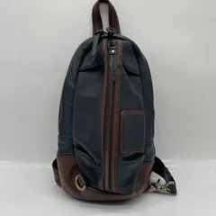 BN9505● kiefer neu キーファーノイ ボディーバッグ ワンショルダーバッグ レザー ネイビー×ブラウンのサムネイル