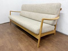 美品】クラッシュゲート 3人掛けソファ ファブリック 関家具 アルネ