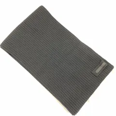 ★美品!! NFCタグ!!★ PRADA プラダ BLACK WOOL SCARVES ブラック ウール マフラー ユニセックス メンズ レディース 兼用のサムネイル