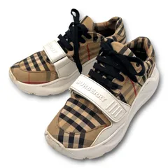BURBERRY バーバリー ベルクロ ノバチェック ローカットスニーカー 厚底スニーカー チェック柄 茶色 ブラウン 白 ホワイト 36 1/2 レディース 通年 ゴーゴー古着セントラルパーク名古屋店 26 No.久2519のサムネイル