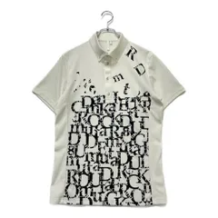 中古 メンズ ロックデュード ROCK・DUDE 半袖ポロシャツ 2(M) 白系 ボタンダウン ロゴ ムータコラボのサムネイル