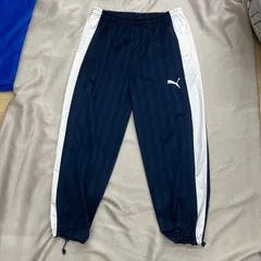 PUMA プーマ　トレーニングパンツ　ストレートロングパンツ　プージャ　メンズ　Mサイズ　日本製　ネイビー　紺色のサムネイル