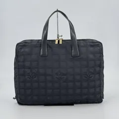 CHANEL ニュー トラベル ライン ブリーフケース ブラック ナイロン