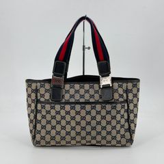 GUCCI ハンドバッグ シェリーライン ホースビット GGキャンバス