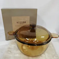 【新品】ビジョン VISION  超耐熱ガラス鍋  岩城硝子  両手鍋 長期保管 現状品 Z189のサムネイル