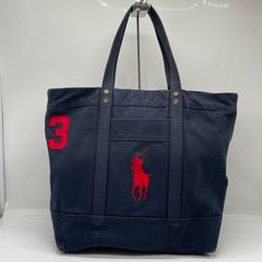 RALPH LAUREN ラルフローレン ビッグポニー トートバッグ ネイビー紺