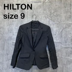 【T-1707】HILTON ヒルトン S テーラードジャケット ブラック 黒 イタリア生地 Lanificio F.LLI Cerruti ビジネス フォーマルのサムネイル