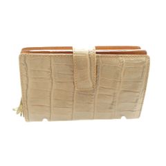 Felisi フェリージ クロコ型押し ミニ財布 ブラウン - メルカリ